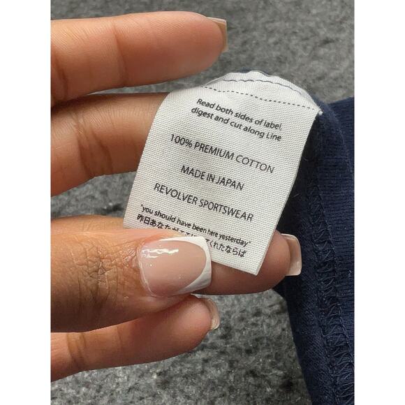 Revolver Sportswear Haleiwa T-Shirt Navy Blue Japan Short Sleeve 40 US Large - Picture 4 of 4